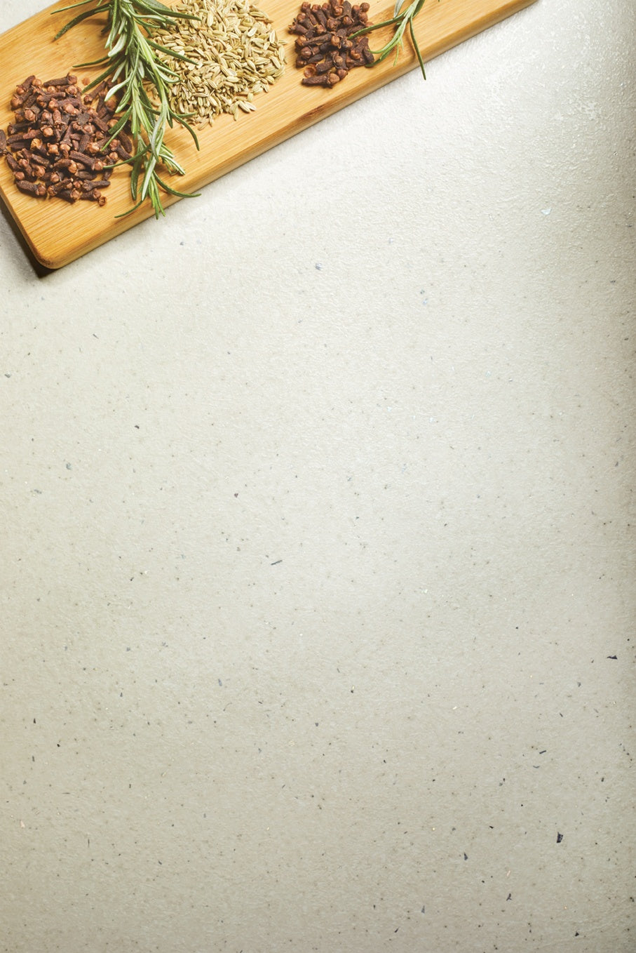Spectra - 40mm White Terrazzo Curved Edge