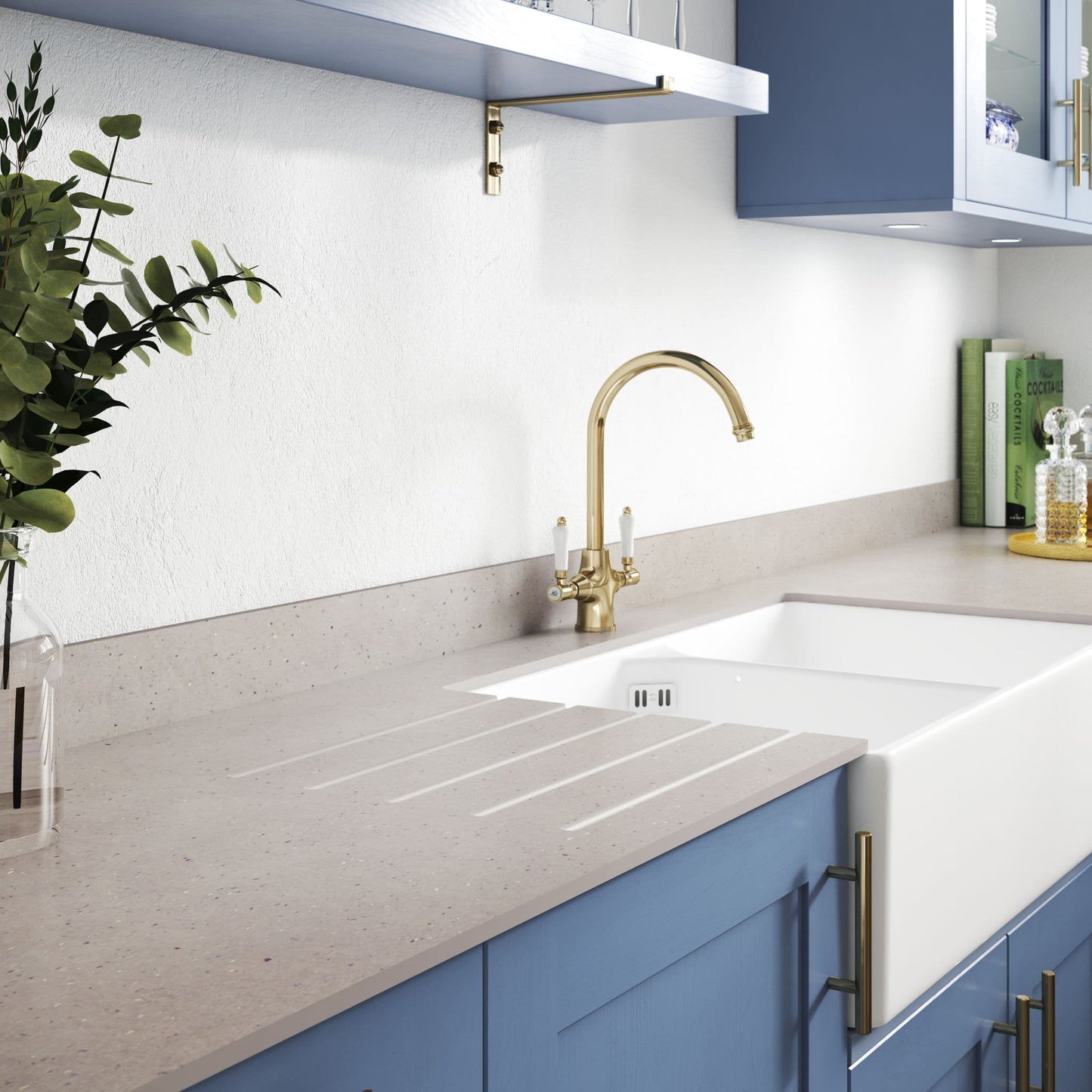 Zenith - 12mm Compact Laminate Worktops - Chaux Sableé Fizzy