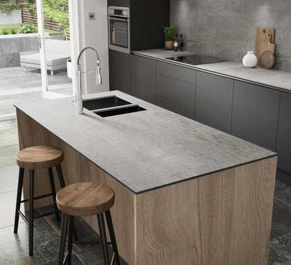 Zenith - 12mm Compact Laminate Worktops - Woodstone Grey