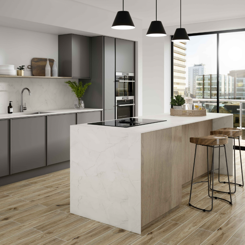 Zenith - 12mm Compact Laminate Worktops - Marmor Paros