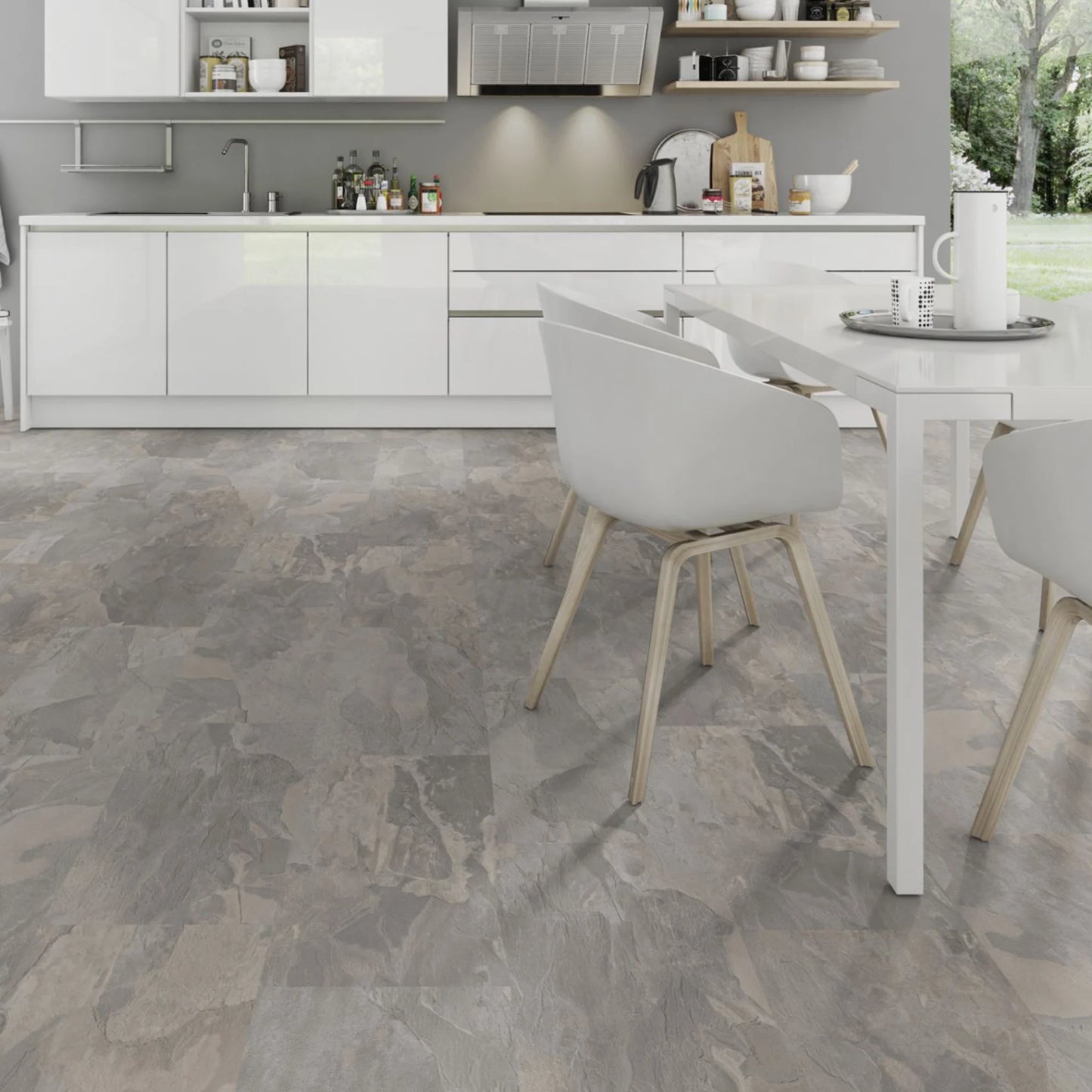 Lamura - 40mm Light Grey Slate Laminate